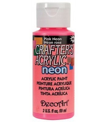 DecoArt Crafters Acrylic Neon - Pink 2oz 